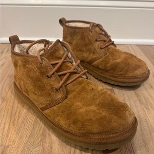 UGG Men's chestnut brown Tan Suede Chukka Boots suede sz 12 uggs winter sherpa
